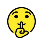 Shushing Face SVG Icon